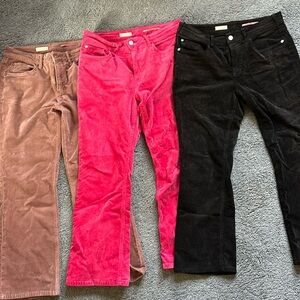 3 for 1! Pilco Anthropologie, total wardrobe of Yaya cords in size 29.